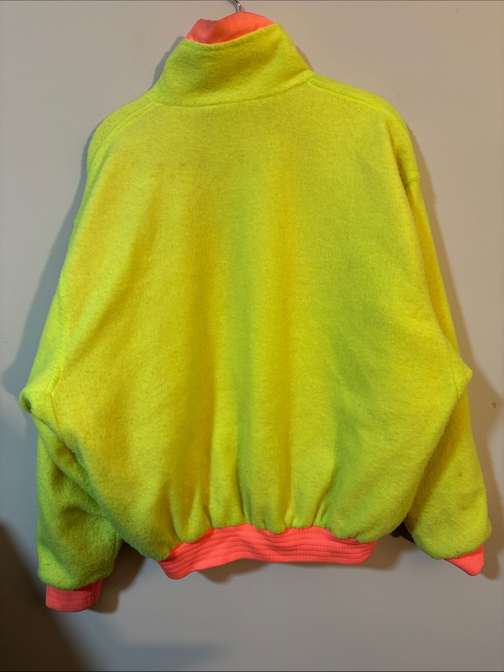Vintage Neon Orange/Yellow Reversible Ski Bomber, - Picture 3 of 7